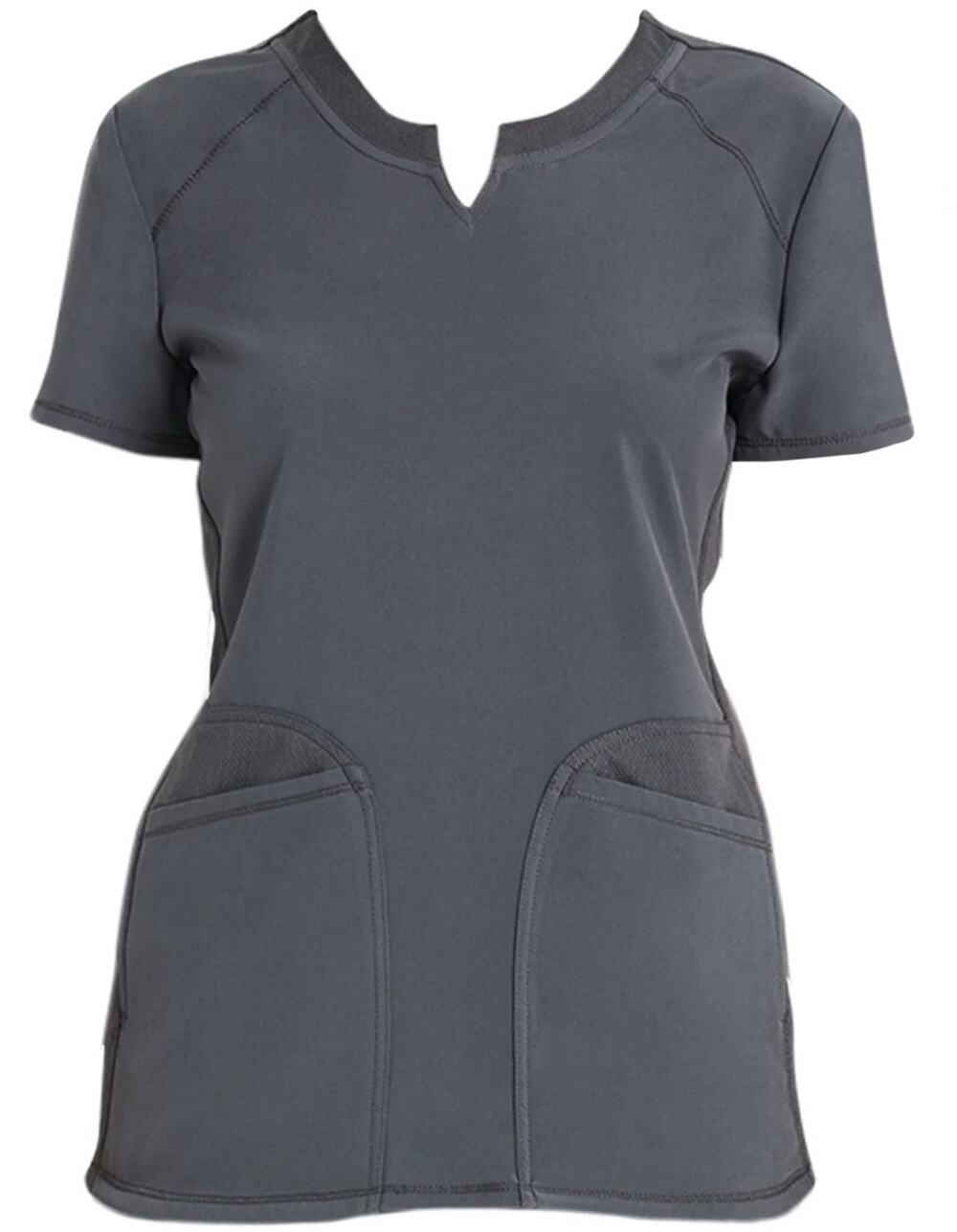 NWT Scrubstar Premium Performance Notch Neck Scrub Top 2XL Pewter Gray